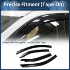 Set of 4 Window Deflectors for Toyota Camry (2007) - Side Vent Visors Black