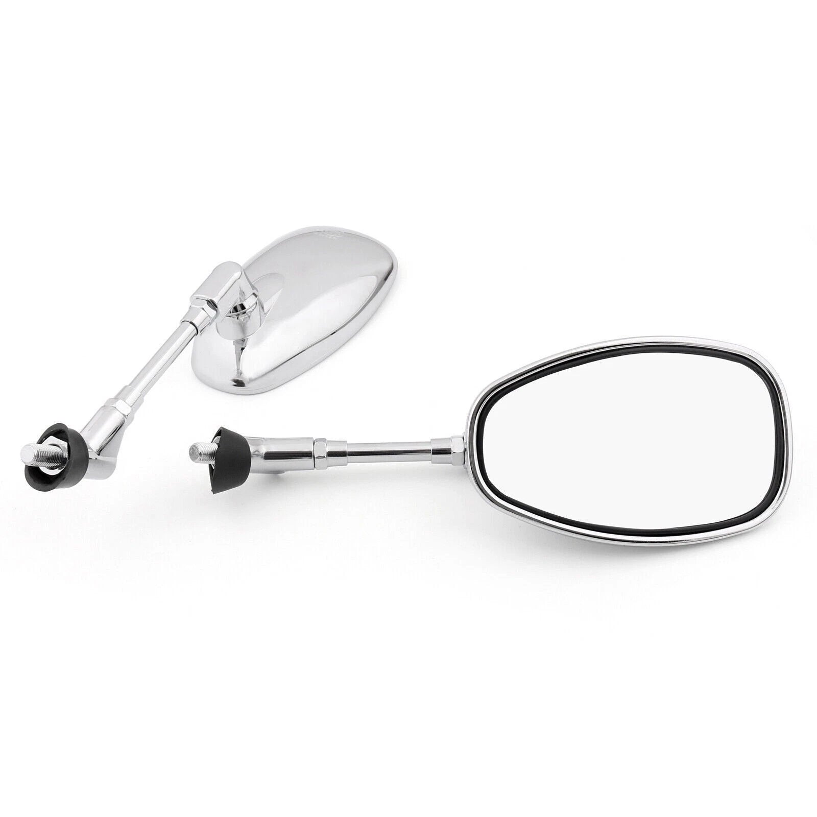 Set of 2 Chrome Rear View Mirrors for Yamaha V-MAX, XJR1200, MT-03, FZ6, XV950 (2004–2009)