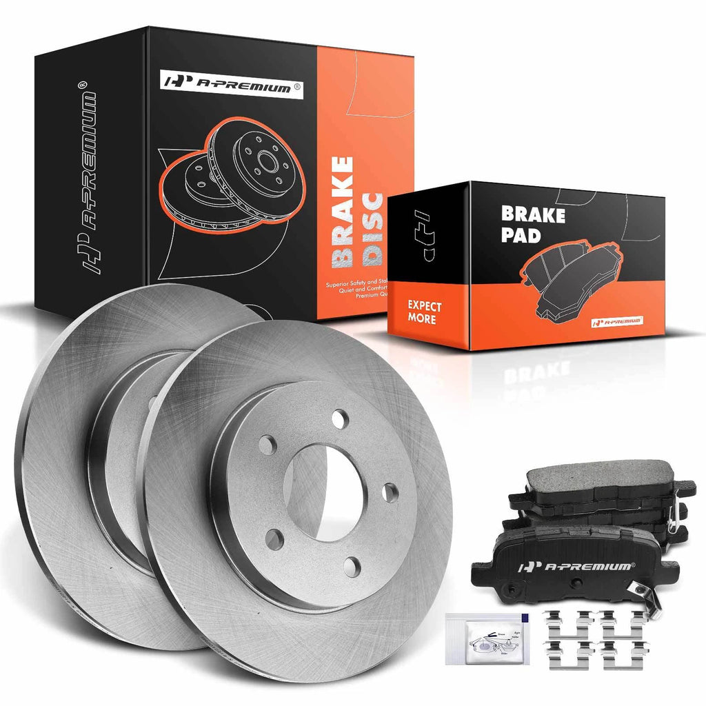 Rear Disc Brake Rotors and Ceramic Pads for Chevrolet Impala (2011–2013)