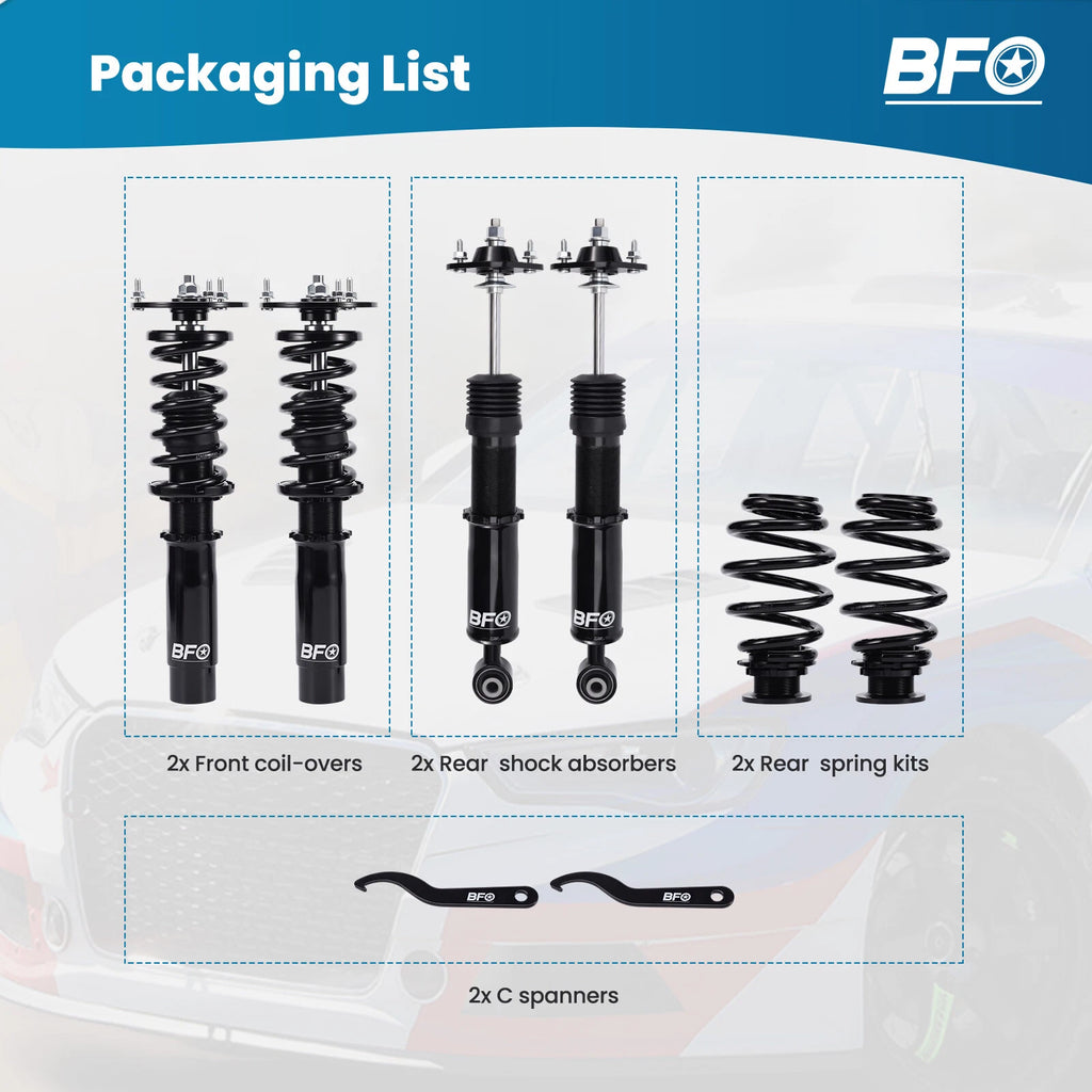 Coilovers Lowering Kit for BMW E46 3-Series (1999–2005) RWD Shocks Struts