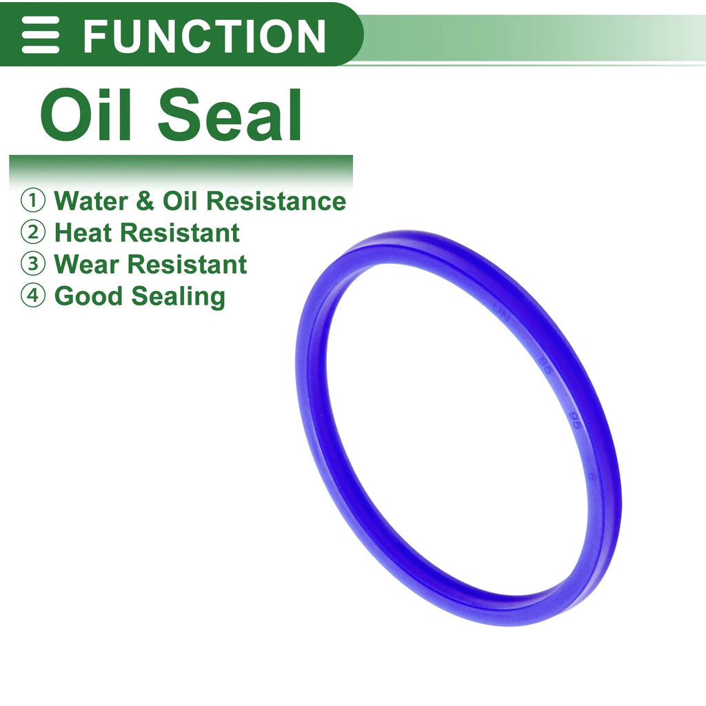 Set of 5 Oil Seal Ring 85x95x6mm for Rotary Shaft (TPU, High Pressure)