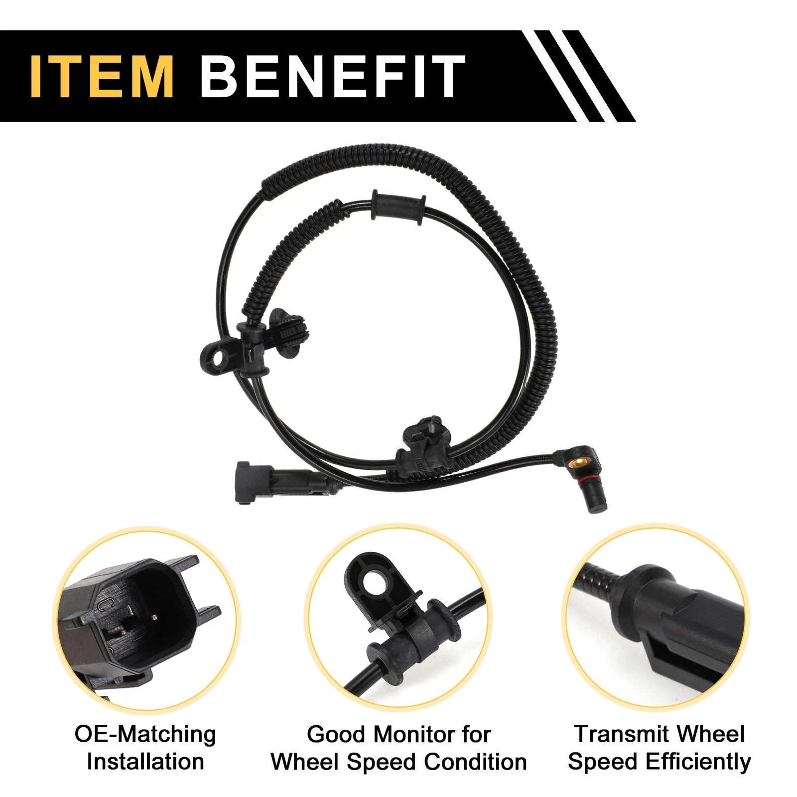 ABS Wheel Speed Sensor No.JL3Z2C204D for Ford F-150 (2015–2020) Front Left Right