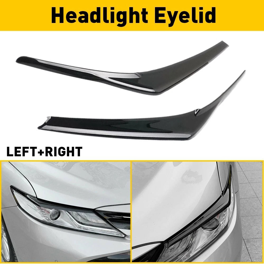 Glossy Headlight Eyelid Cover for Toyota Camry (2018–2022)