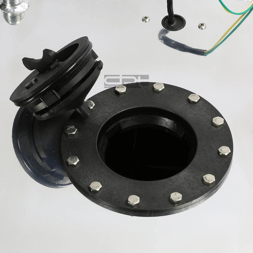 5 Gallon Lightweight Polished Aluminum Race Drift Fuel Cell Tank + Sender