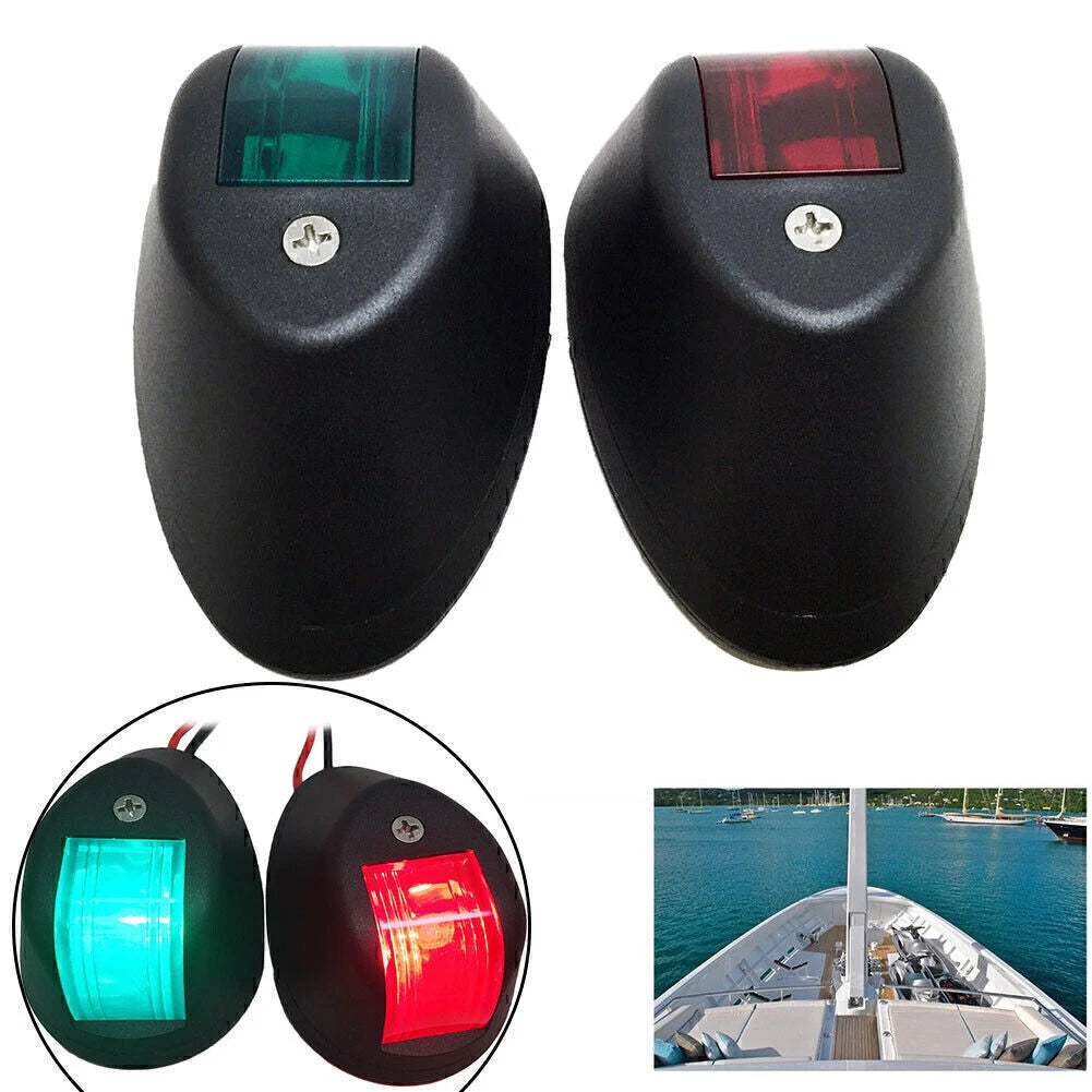 Pair LED Navigation Lights for Marine Boat Yacht (12V)
