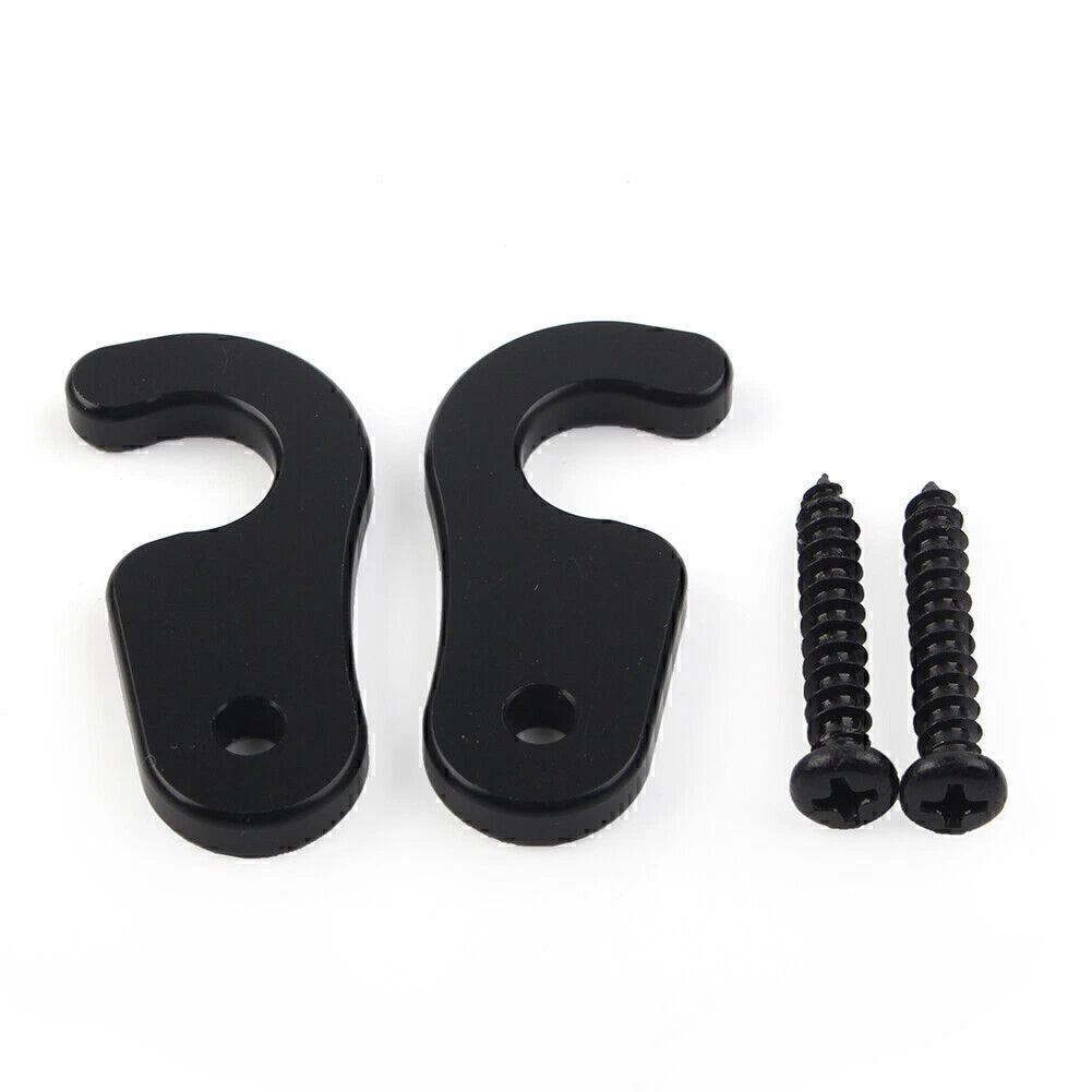 2X Black Sun Visor Clips for Jeep Wrangler JL JT JK (2018–2023)