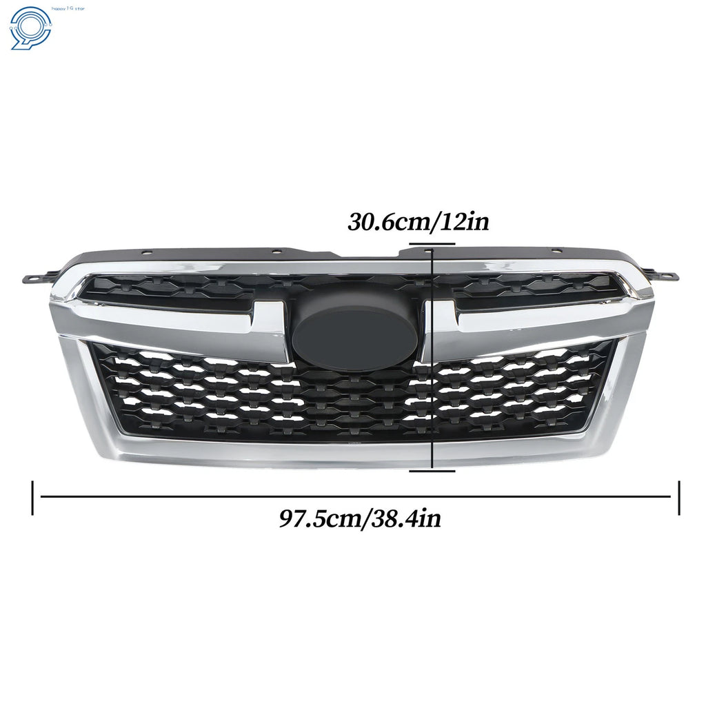 Chrome and Black Front Upper Bumper Grille Assembly for Subaru Legacy (2013-2014)