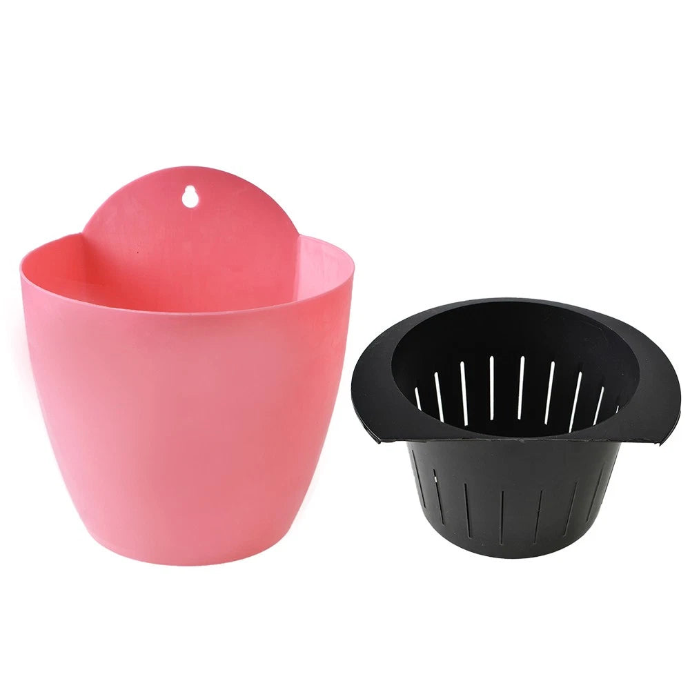 Set of 7 Self-Watering Hanging Flower Pots for Garden Decor