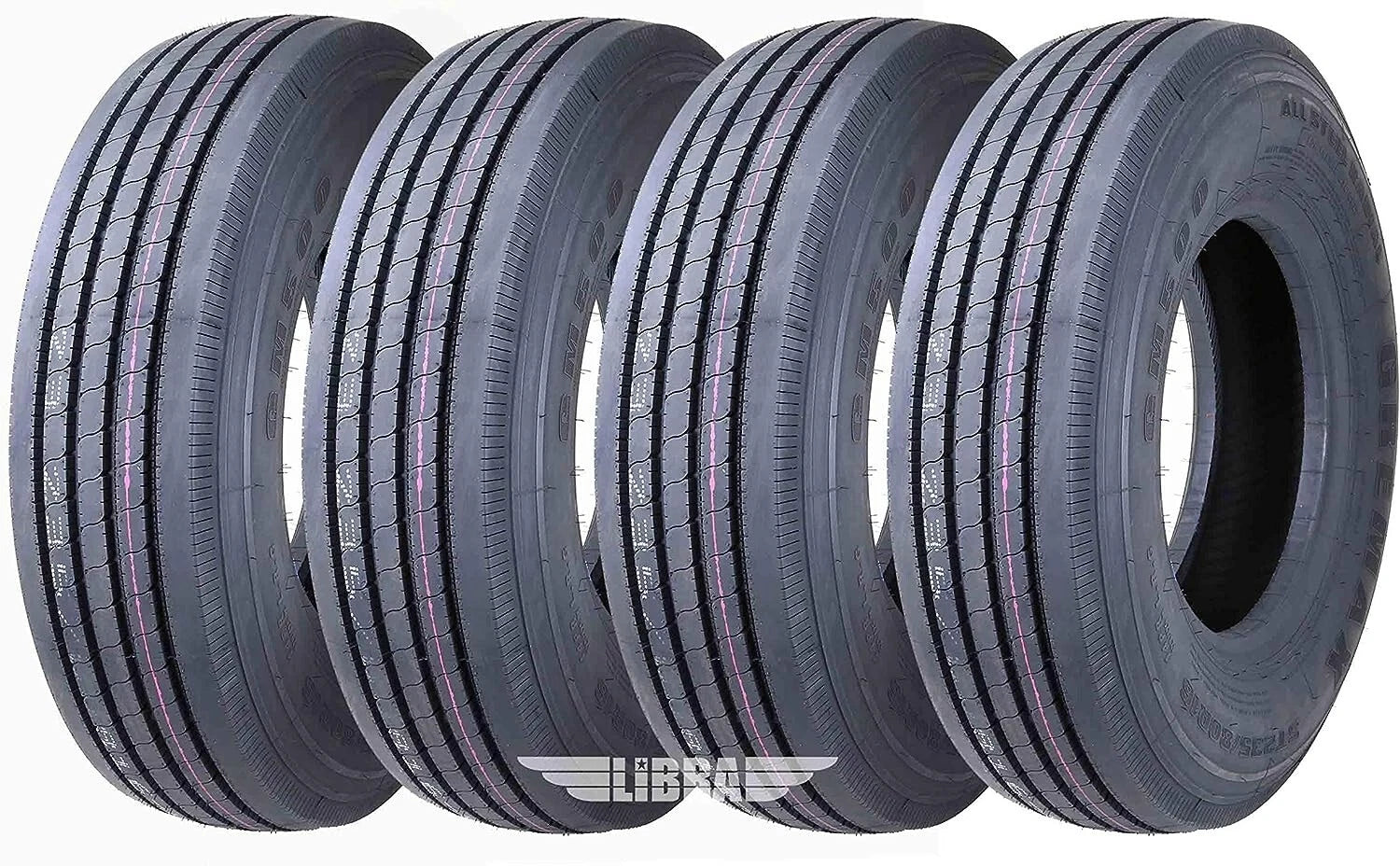 Set of 4 ST 225/75R15 Gremax Heavy Duty All Steel Trailer Tires 14PR 123/119M