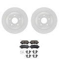 Set of 2 Bosch QuietCast Rear Rotors & Akebono ProACT Pads for Mazda CX-5 (2013–2021)