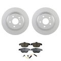 Set of 2 Bosch QuietCast Rear Rotors & Akebono Ceramic Pads for W204 GLK230 (2009–2012)