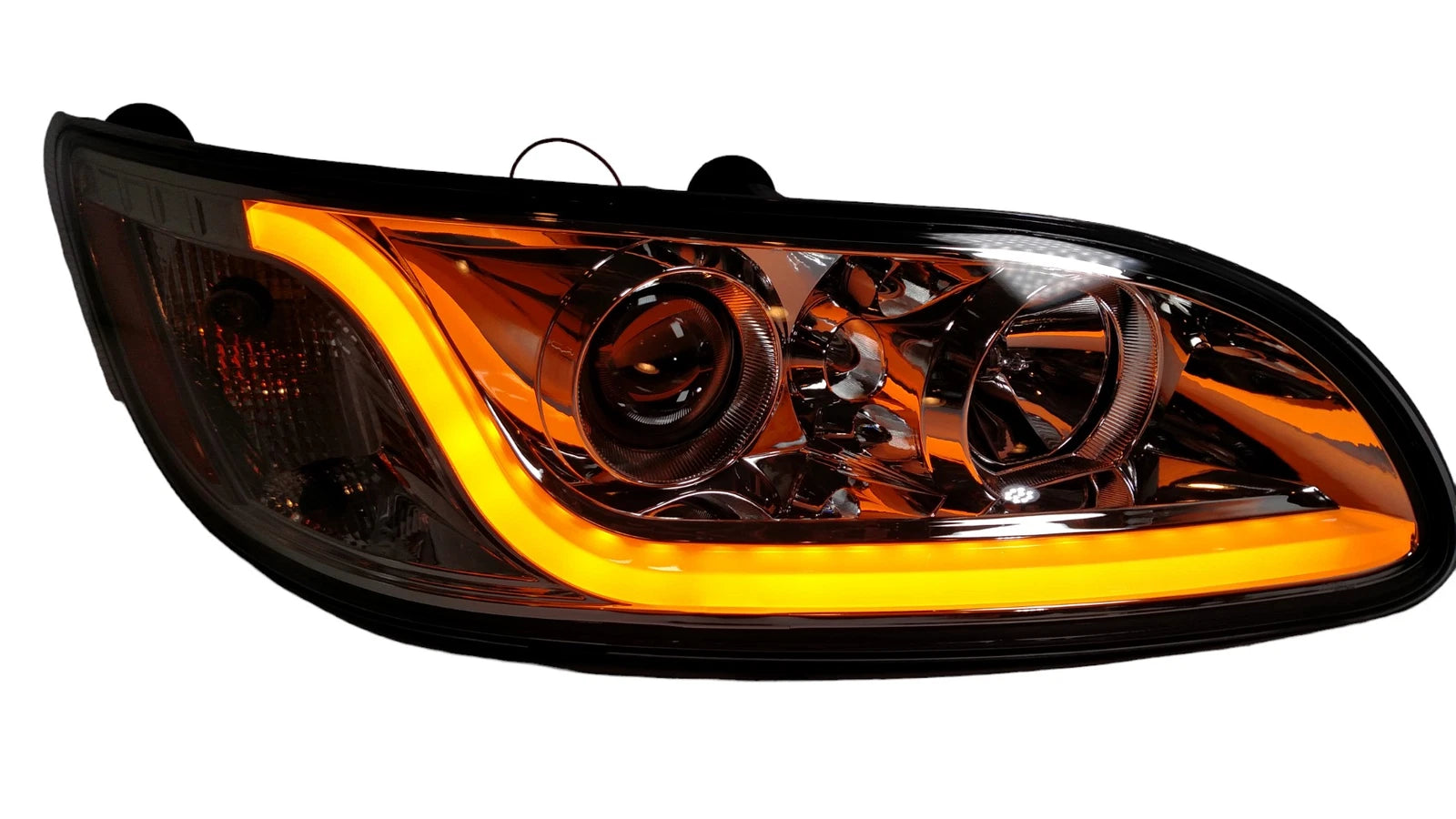 Chrome Headlight Dual Function LED Running Light Right for Peterbilt 382-387 (2006–2012)