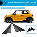 Matte Black Rear Mirror Triangle Trim Plate for Fiat 500 (2012–2019)