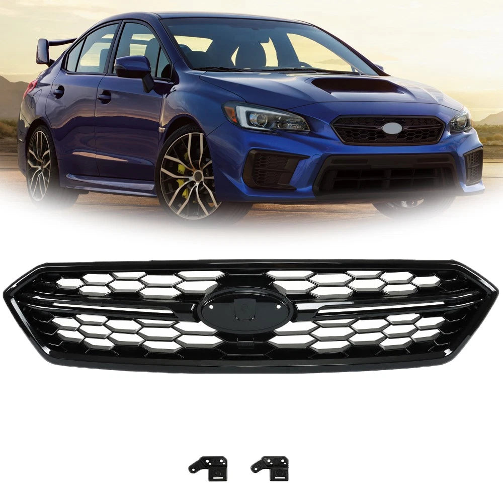 Front Grille Bumper for Subaru WRX STI (2018–2021) Black Replacement
