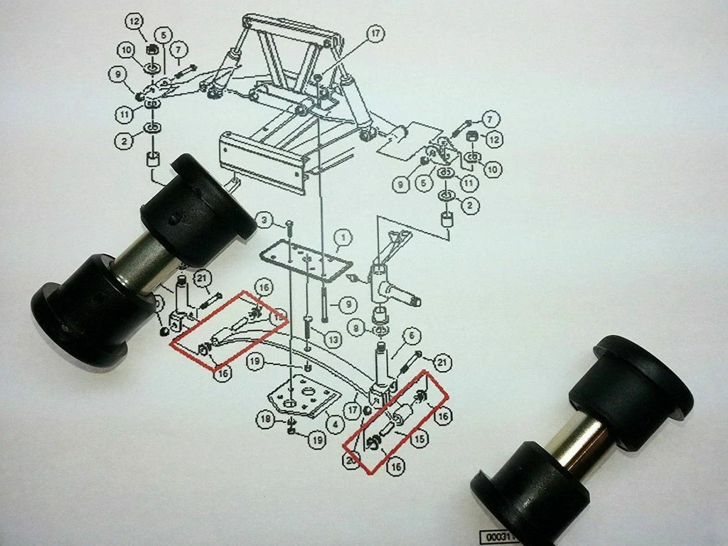Front And Rear Leaf Spring Bushing Kit for Club Car DS (1981–2026)