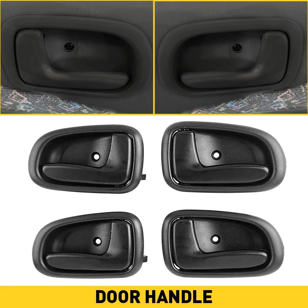 Set of 4 Interior Door Handles for 93-97 Toyota Corolla EV (Black)