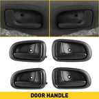Set of 4 Interior Door Handles for 93-97 Toyota Corolla EV (Black)