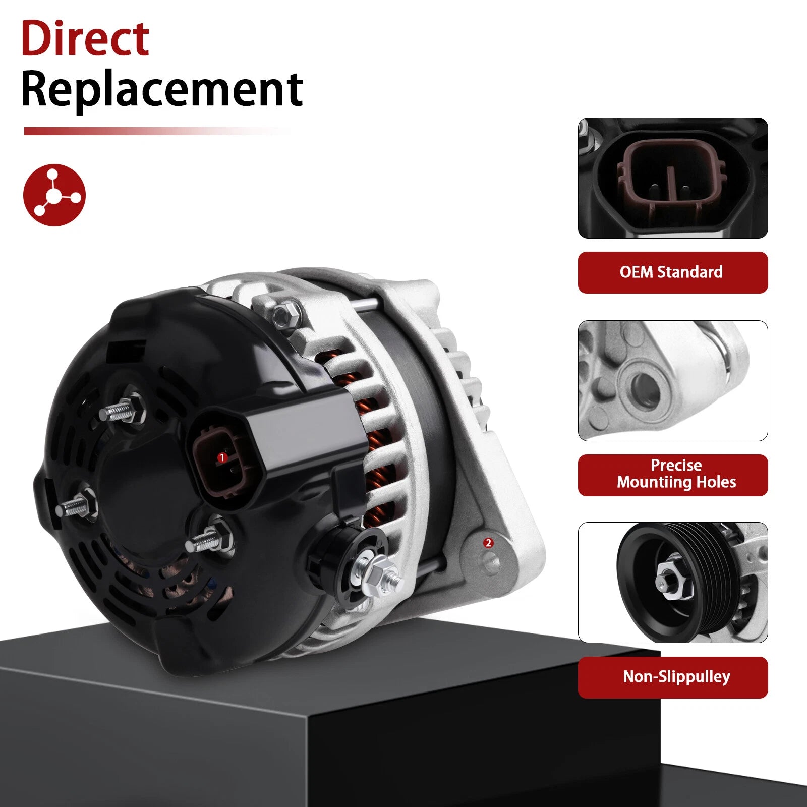 Alternator 130Amp for MDX TL (2003-2009, 2004-2008)