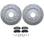 Front Brake Kit with 294mm Drilled Rotors & TRW Ceramic Pads for Sebring Caliber Patriot (2007–2010)