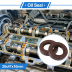 2X Oil Seal Rotary Shaft Seal for Various Models (28x47x10mm) FKM Rubber
