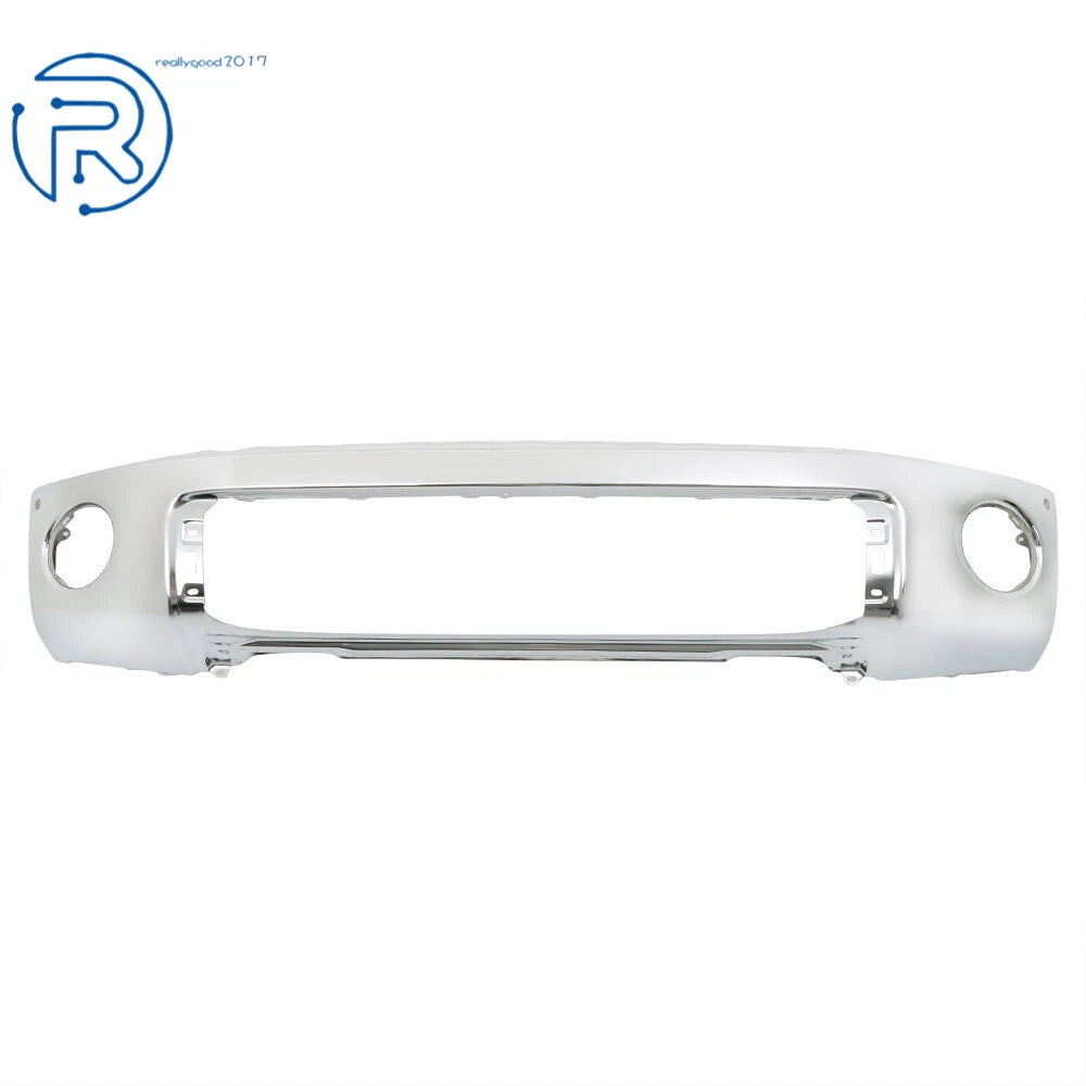 Chrome Front Bumper with Park Assist Sensor Hole for Toyota Tundra (2007–2014)