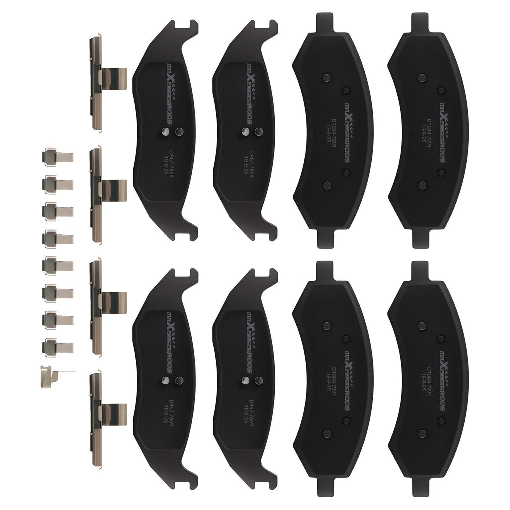 Set of 4 Ceramic Brake Pads for Dodge Durango (2007–2009) P-1084 P-967