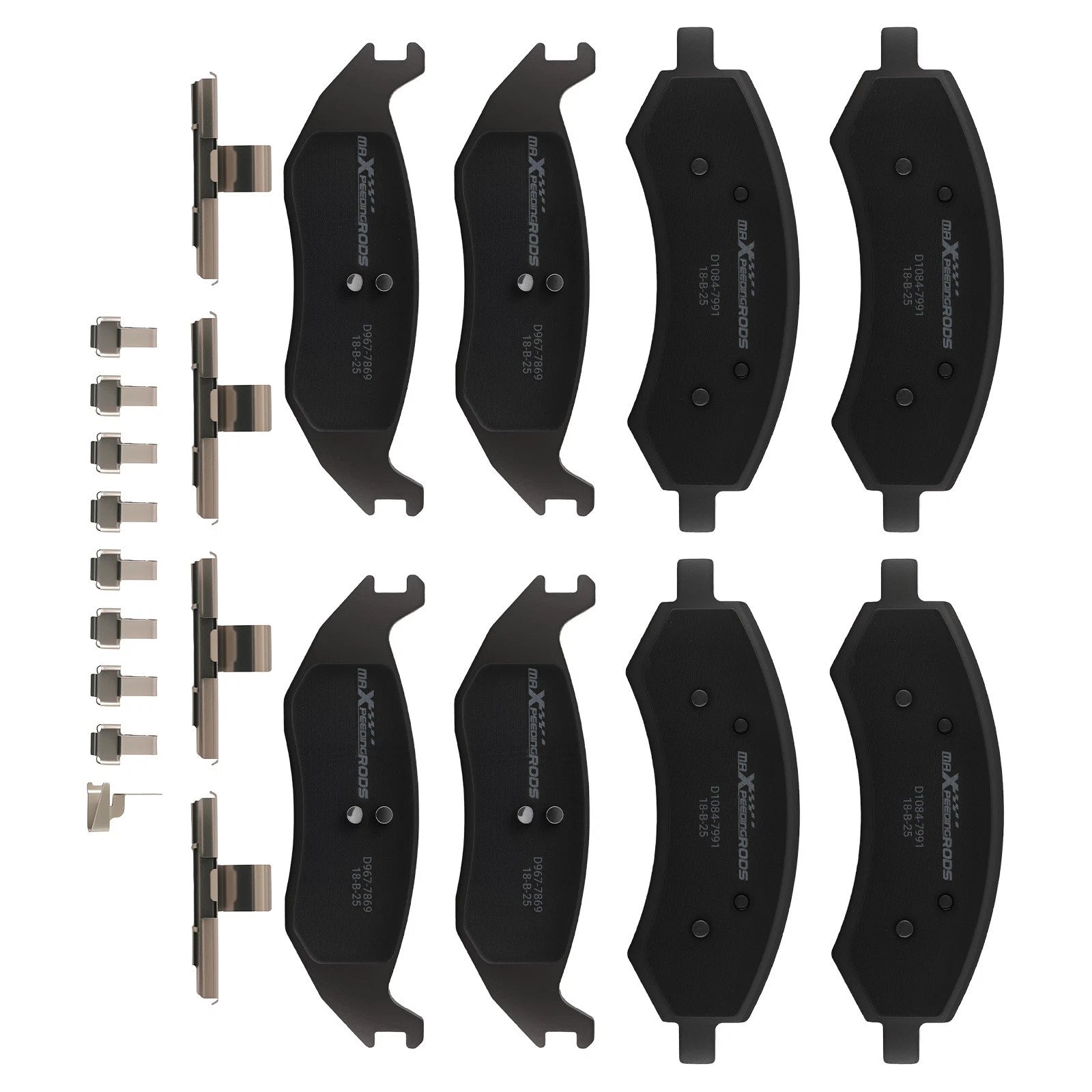 Set of 4 Ceramic Brake Pads for Dodge Durango (2007–2009) P-1084 P-967