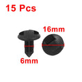 15pcs Black 16mm Head Plastic Rivets for Toyota 