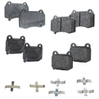 Set of 4 NAO Brake Pads for Infiniti G35 (2003–2004) Brembo Brakes