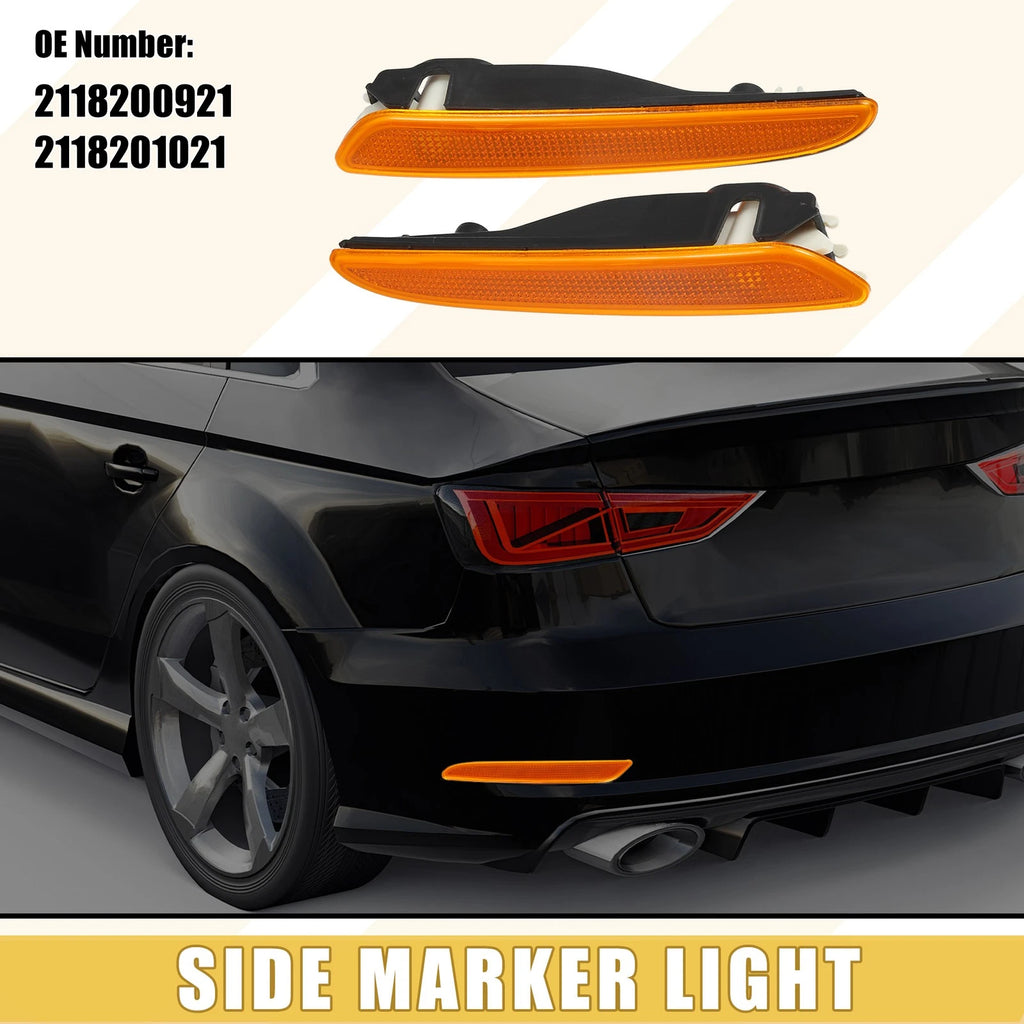 Set of 2 Front Bumper Side Marker Lights for Mercedes (2118200921)