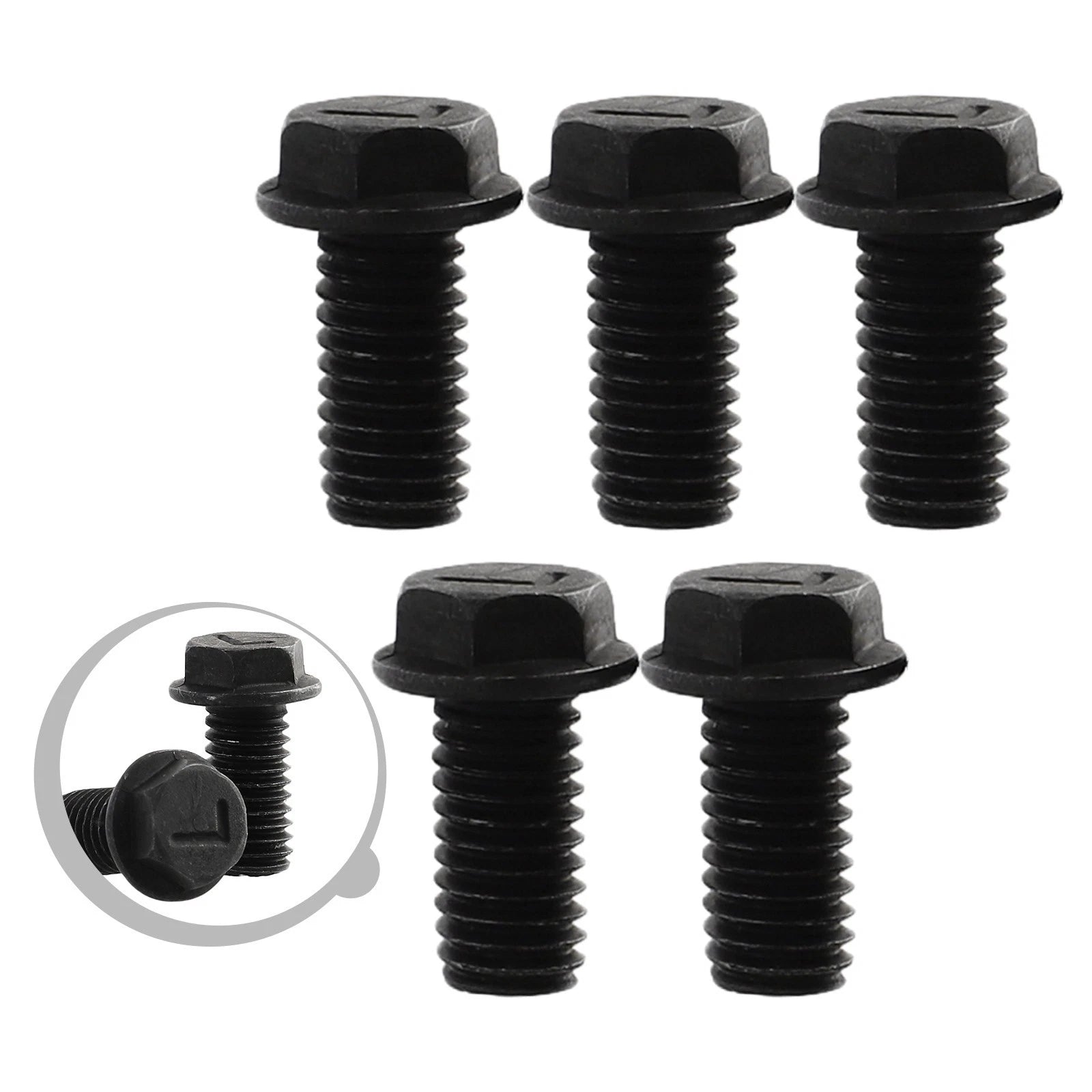 5pcs M8x18mm Left Hand Thread Hex Flange Saw-Blade for Cutting Machine