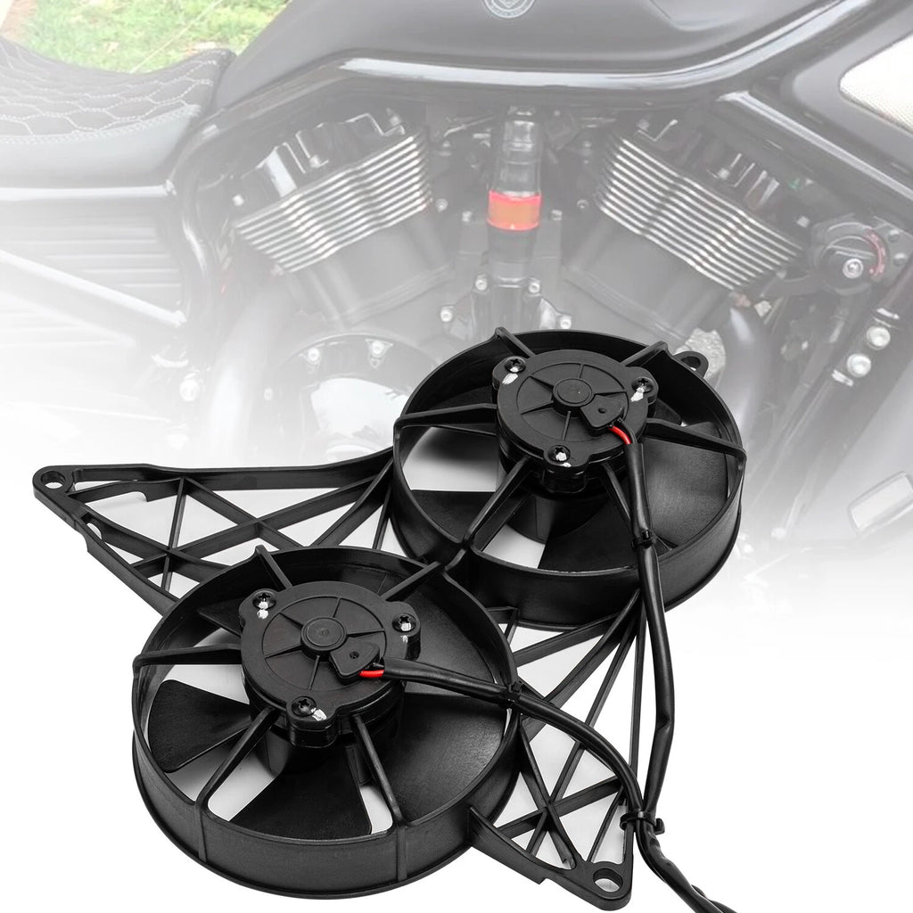 12V Engine Cooling Fan with Bracket for Harley V-Rod VRSC VRSCB VRSCD VRSCDX