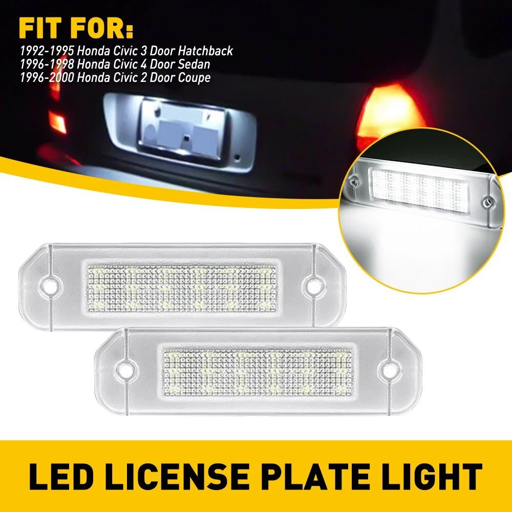 LED License Plate Lights for Civic Hatchback/Coupe (1992–2000)