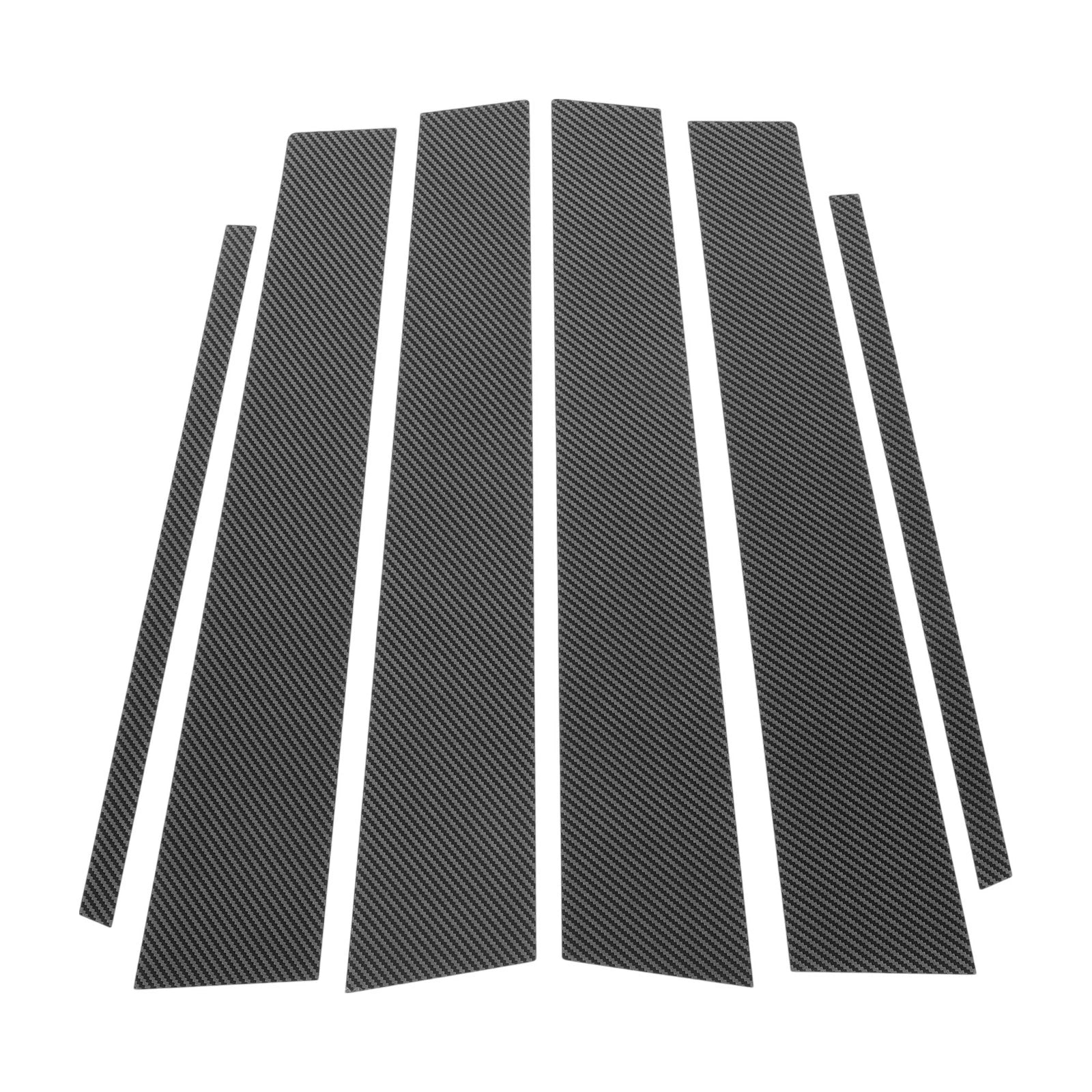 Set of 6 Door Pillar Window Trim for Hyundai Tucson IX35 (2010–2015) Carbon Fiber