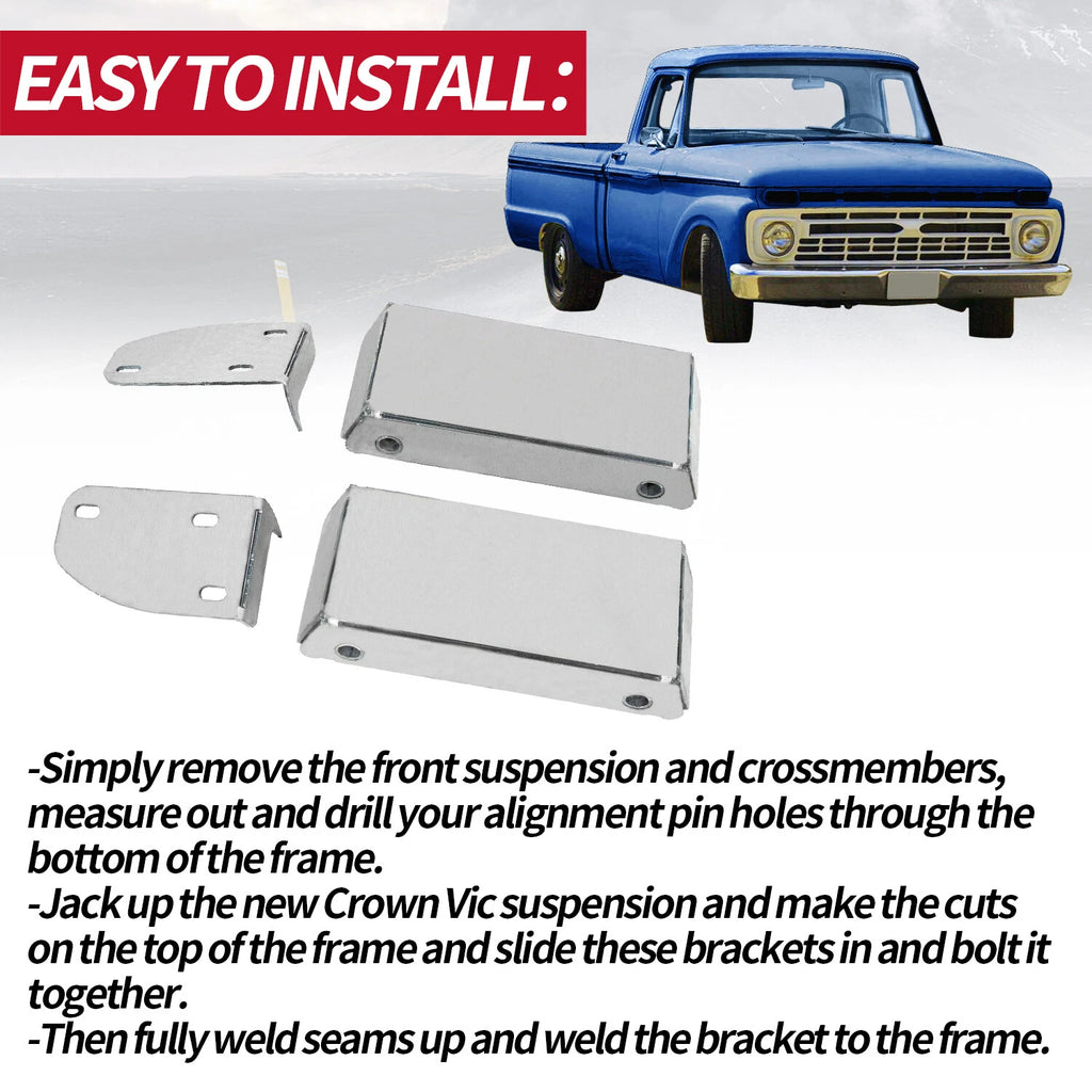Suspension Swap Bracket Kit for Ford F100 Crown Vic (US Stock)