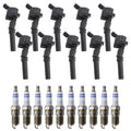 Set of 10 Ignition Coils & Spark Plugs for Ford E-350 Club Wagon (1995–2002)