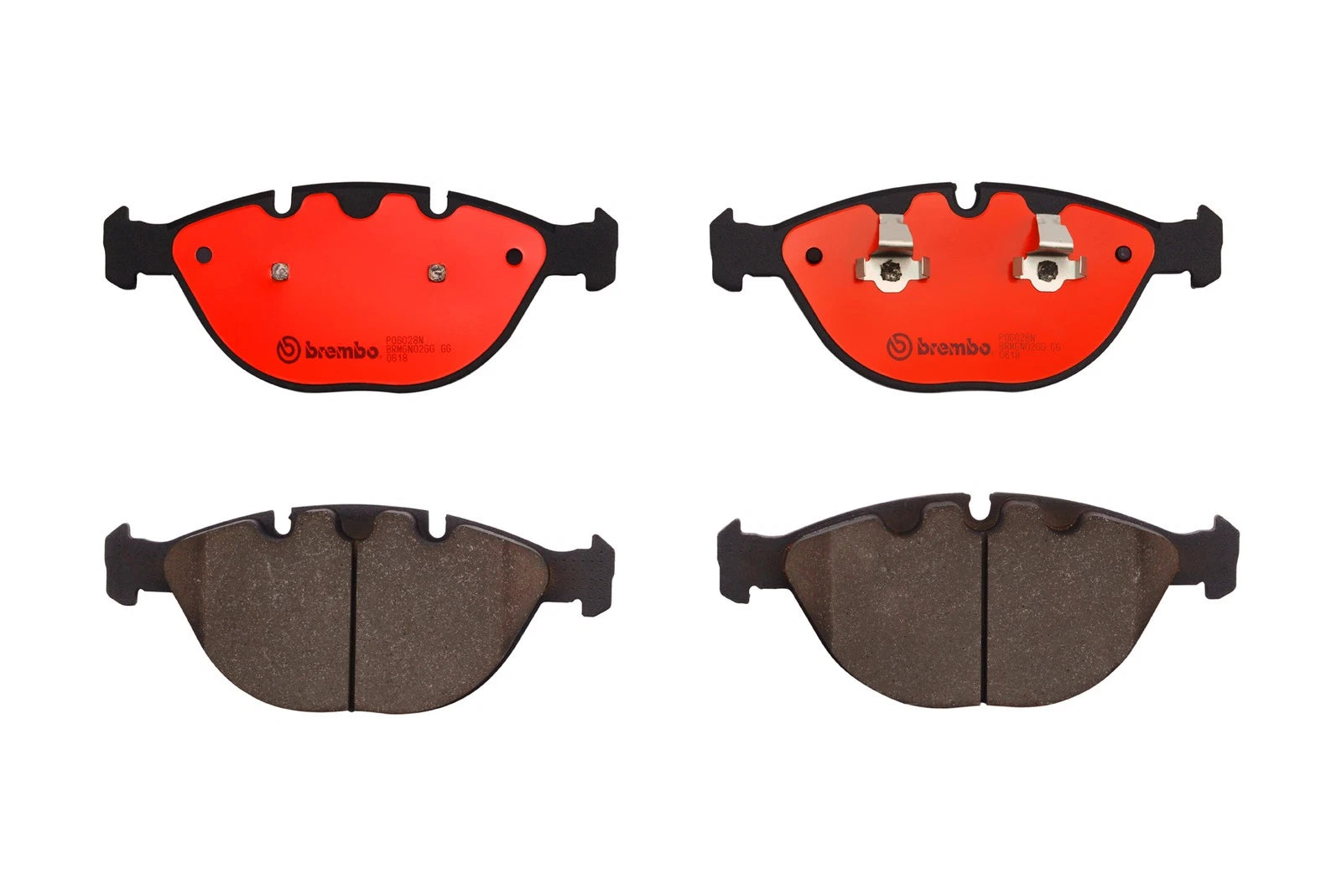 Set of 4 Brembo Front Ceramic Brake Pads P06028N for BMW E53 X5 (2002–2006)