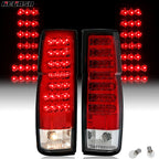 2X Red Clear LED Tail Lights for Nissan D21 Hardbody Pickup (1986–1997)