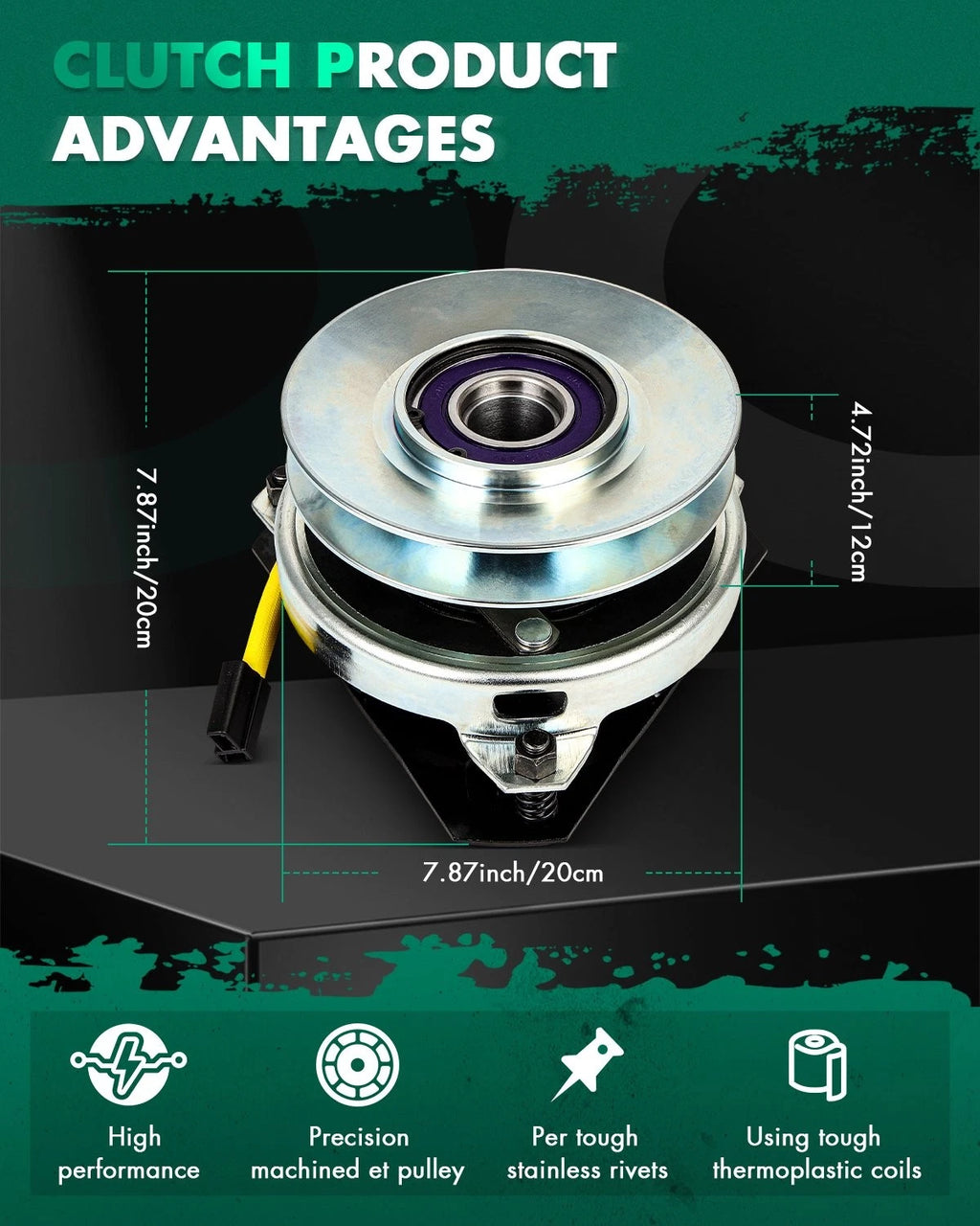 Electric PTO Clutch for Cub Cadet MTD Husqvarna (140923, 174509, 5215-73)