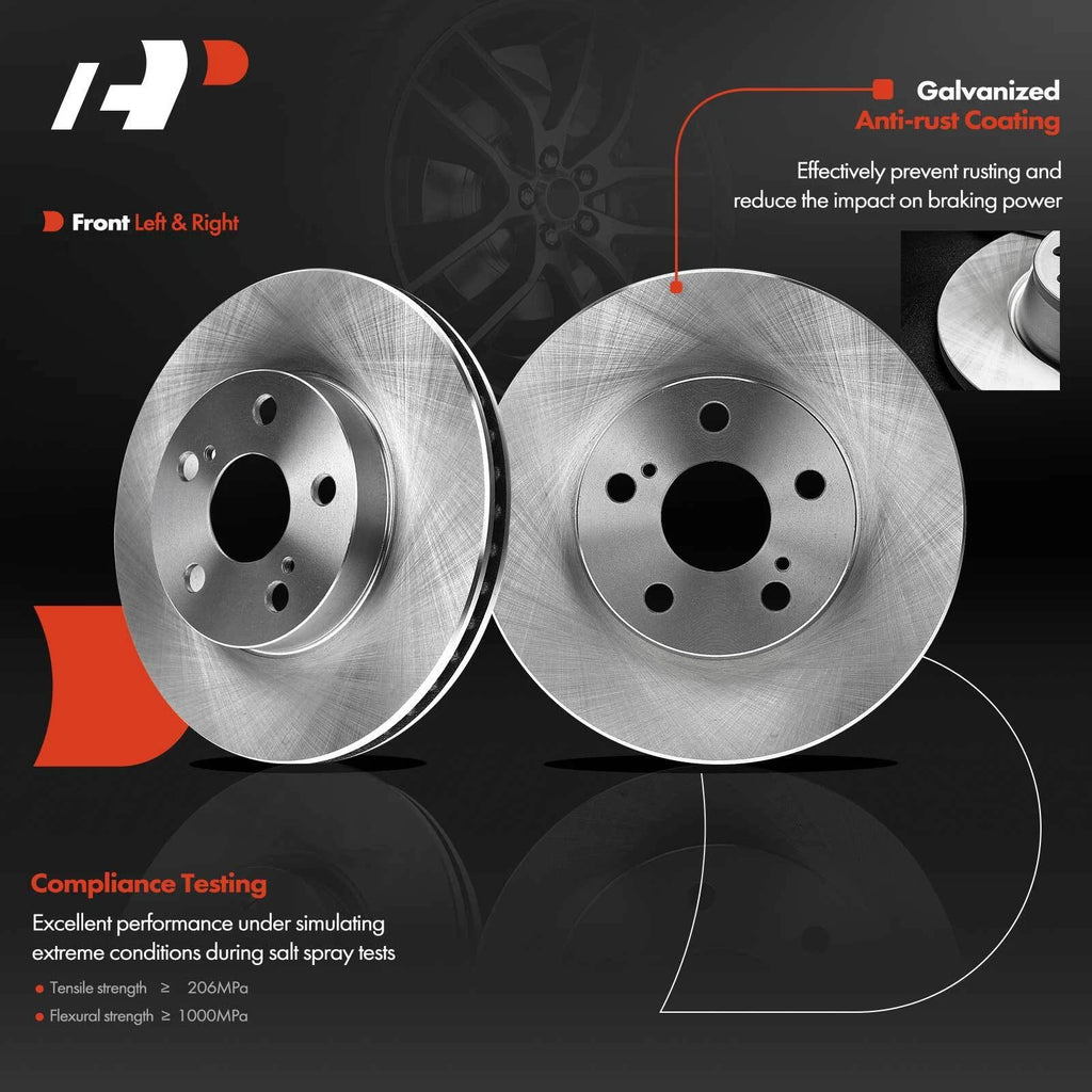 Front Brake Rotor and Pads for Toyota Prius (2010–2015)