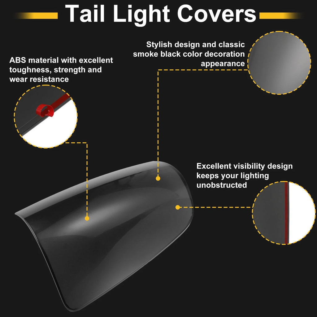 Set of 2 Truck Tail Light Cover Trim Stickers for Dodge Ram 1500 2500 (2009–2017)