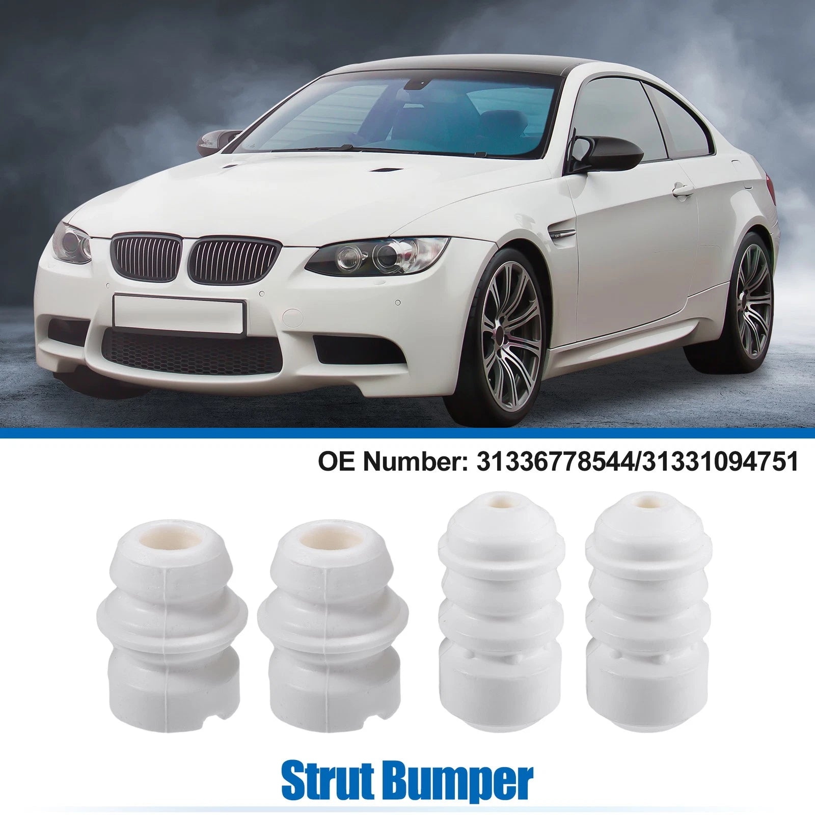 Set of 2 Strut Bumpers for BMW 323Ci (No. 31336778544/31331094751/33531136395)
