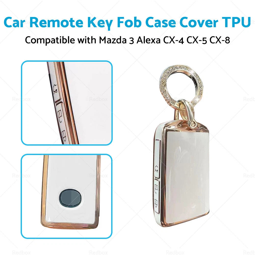 TPU Car Remote Key Fob Case Cover for Mazda 3, CX-4, CX-5, CX-8 (2014–2023)