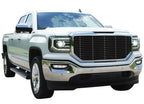 Upper Black Wide Rivet Billet Grille Insert for GMC Sierra 1500 (2016-2018)