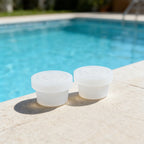 Set of 2 White Rubber Ladder Bumpers for Pool Ladder Tubing (1.90 Inch)