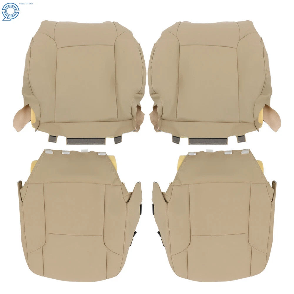 Set of 2 Front Seat Covers for Toyota 4Runner (2003–2009) Tan Leather