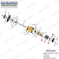 2 Pack Impeller Kits with Puller for Caterpillar (1W5664, 7E0321)