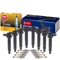 Set of 8 Denso Ignition Coils & NGK Spark Plugs for Lexus Toyota V8