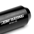 Open-End Aluminum Black Lug Nuts + Adapter M12x1.5 for Vehicles