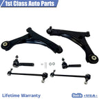 Set of 6 Front Control Arms Sway Bar Tie Rod Kit for Dodge Grand Caravan (2008–2019)
